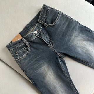 Hip Pad Low-Rise Vintage Washed Pants Y2K Lee