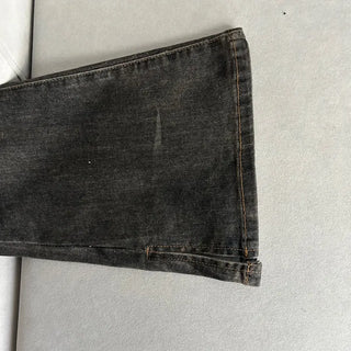 Hip Padded Side Slit Bootcut Denim Pants Jeans
