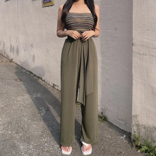Bohemian Color Block Striped Sleeveless Top