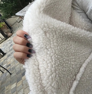 Duffle Hoodie Shearling Coat Jacket Hooded Winter Outerwear