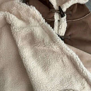 Duffle Hoodie Shearling Coat Jacket Hooded Winter Outerwear