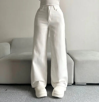 Cotton Wide Pants Fleece-lined Trousers Petite Daily Commute
