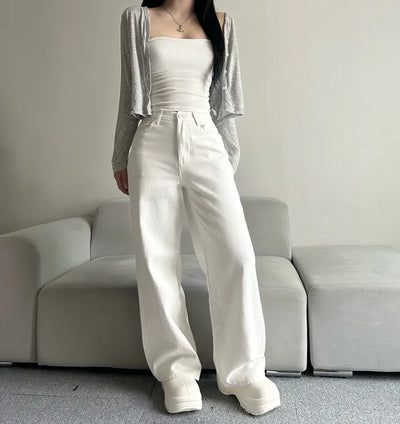 Cotton Wide Pants Fleece-lined Trousers Petite Daily Commute