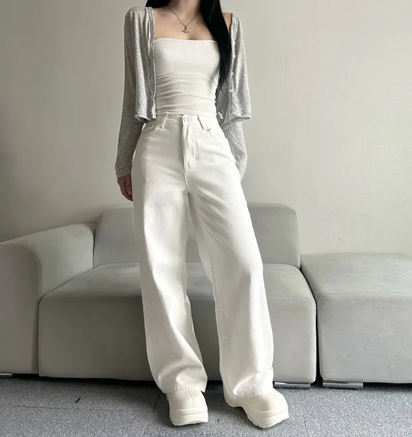 Cotton Wide Pants Fleece-lined Trousers Petite Daily Commute