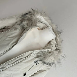 Y2K Wolf Joe Vintage Crop Padded Jacket Short