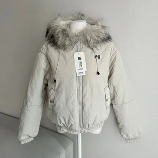 Y2K Wolf Joe Vintage Crop Padded Jacket Short