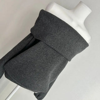 Year-end Fleece-lined Off-shoulder Long Sleeve Tee Daily Party