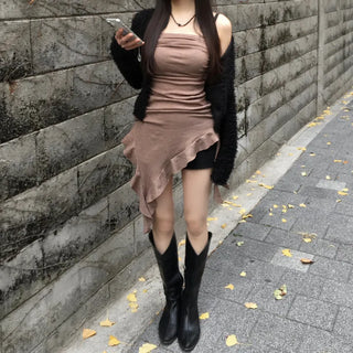 Fluffy Year-end Cashmere Wool Shorts Fleece-lined Hot Pants