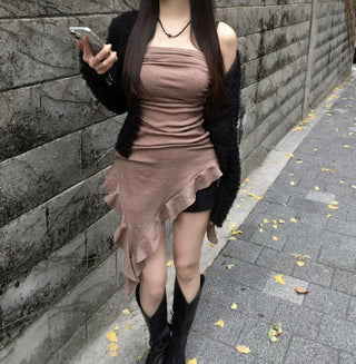 Fluffy Year-end Cashmere Wool Shorts Fleece-lined Hot Pants