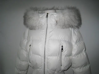 Fairy Two-Tone Fur Hooded Short Padded Jacket Winter