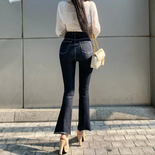 Triangle Raw Denim White Stitch Bootcut Pants