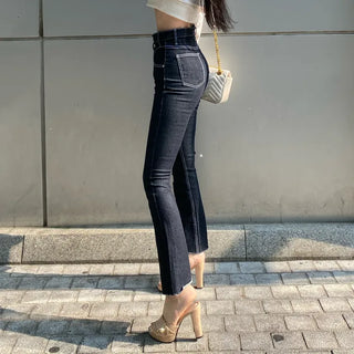 Triangle Raw Denim White Stitch Bootcut Pants