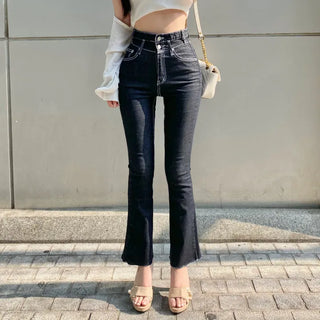 Triangle Raw Denim White Stitch Bootcut Pants