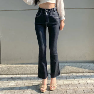 Triangle Raw Denim White Stitch Bootcut Pants