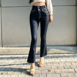 Triangle Raw Denim White Stitch Bootcut Pants