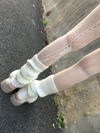 Flower Mesh Stockings Tattoo Leg Warmers Y2K Vintage