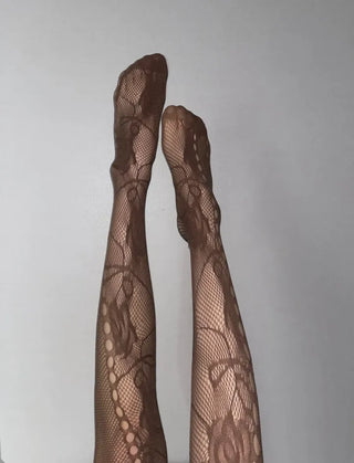 Flower Mesh Stockings Tattoo Leg Warmers Y2K Vintage