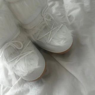 Snow Fur Boots Long Midi Mid-calf Winter Fleece-lined