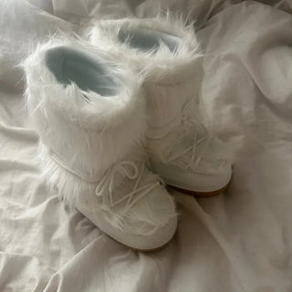 Snow Fur Boots Long Midi Mid-calf Winter Fleece-lined