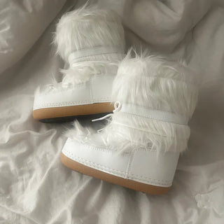 Snow Fur Boots Long Midi Mid-calf Winter Fleece-lined
