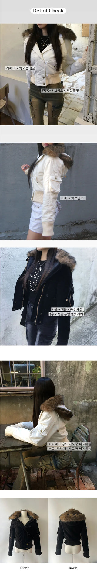 Bonnie Velvet Shearling Fur Quilted Jacket Hooded Padded