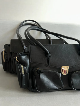 Paris Pocket Shoulder Bag Leather Y2K Unique Daily