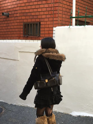 Paris Pocket Shoulder Bag Leather Y2K Unique Daily
