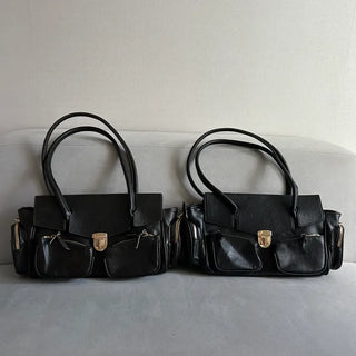 Paris Pocket Shoulder Bag Leather Y2K Unique Daily