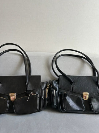Paris Pocket Shoulder Bag Leather Y2K Unique Daily