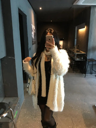 Angora Fur Muffler Skinny Scarf Tie Fashion Accessory