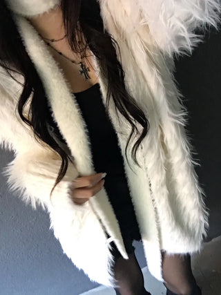 Angora Fur Muffler Skinny Scarf Tie Fashion Accessory