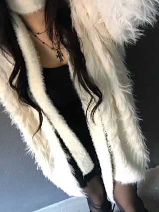 Angora Fur Muffler Skinny Scarf Tie Fashion Accessory