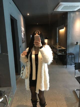 Angora Fur Muffler Skinny Scarf Tie Fashion Accessory