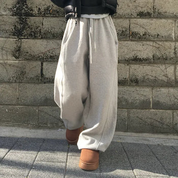 Side Line Drawstring Balloon Fit Training Pants Wide