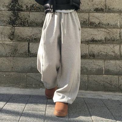 Side Line Drawstring Balloon Fit Training Pants Wide