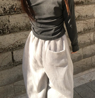 Side Line Drawstring Balloon Fit Training Pants Wide