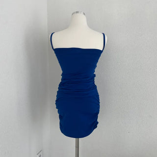Glam Shirred Stretchy Sleeveless Dress
