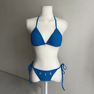 Blue Hawaiian Cover-up Bikini Set. Setup Daily Staycation