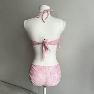 Draped Chiffon Print Cover-up Bikini Sexy Glam Fit