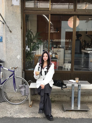 Layered Double Striped Long Sleeve Hoodie Daily Unique