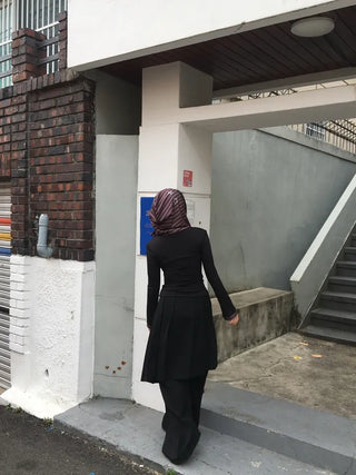 Layered Double Striped Long Sleeve Hoodie Daily Unique