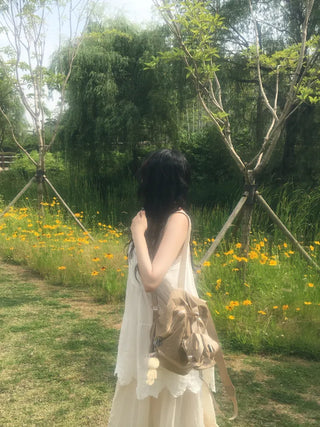 Floral Lace Bustier Layered Dress Sleeveless Mori Girl