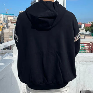Burr Brown Check Color Block Unisex Hoodie