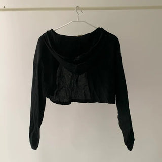 Bear Hood Summer Cardigan Salanta See-through Hooded Crop