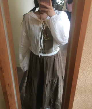 Bear Hood Summer Cardigan Salanta See-through Hooded Crop