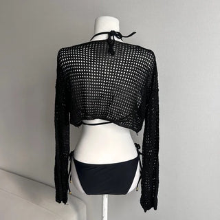 Damaged Knit Cover-up Bikini Basic Body Profile For