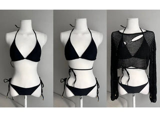 Damaged Knit Cover-up Bikini Basic Body Profile For