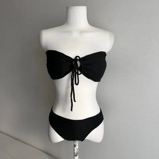 Ring Halter Cover-up Skirt Bikini Set Pool Party