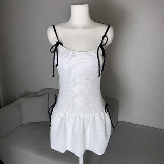 Color Block Ribbon Balloon One-piece Swimsuit Lovely Glam