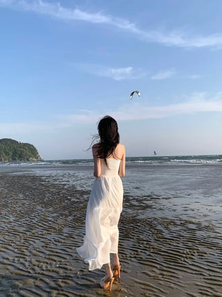 Long Shirred Strap Top Dress Resort Southeast Asia